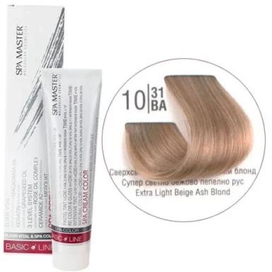 10/31BA Сверхсветлый холодный бежевый блонд SPA Cream Color Профессиональный краситель для волос