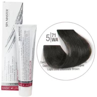 5/71WА Светлый холодный коричневый шатен SPA Cream Color Профессиональный краситель для волос