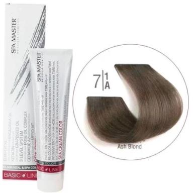 7/1A Пепельный блонд SPA Cream Color Профессиональный краситель для волос