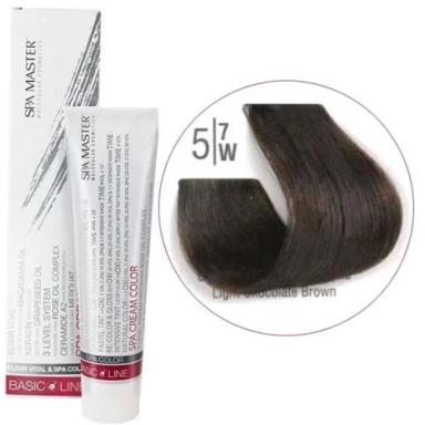 5/7W Светлый коричневый шатен SPA Cream Color Профессиональный краситель для волос