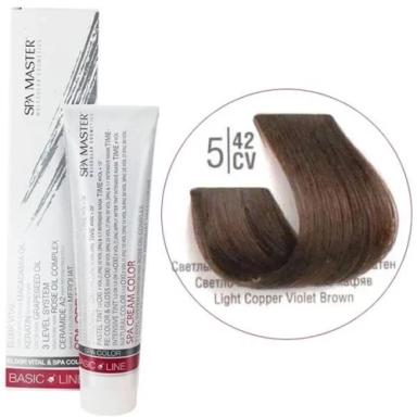 5/42CV Светлый медный перламутровый шатен SPA Cream Color Профессиональный краситель для волос