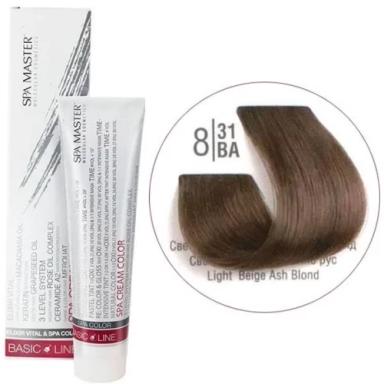 8/31BA Светлый холодный бежевый блонд SPA Cream Color Профессиональный краситель для волос