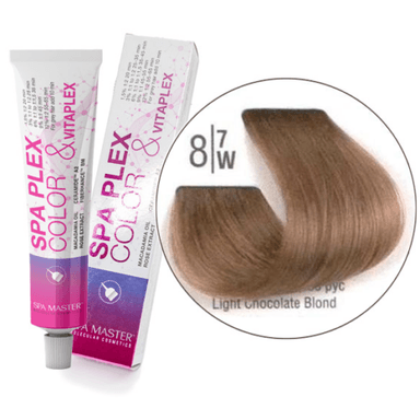 8/7W Светлый коричневый блонд SPA Cream Color Профессиональный краситель для волос