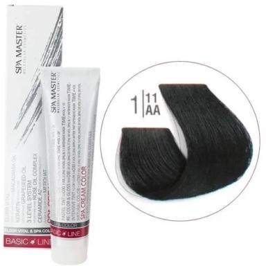 1/11AA Сине-черный SPA Cream Color Профессиональный краситель для волос