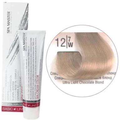 12/7W Спеціальний світлий коричневий блонд SPA Cream Color Професійний барвник для волосся