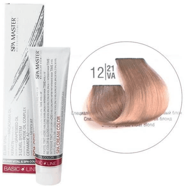 12/21VA Спеціальний світлий холодний перламутровий блонд SPA Cream Color Професійний барвник для волосся