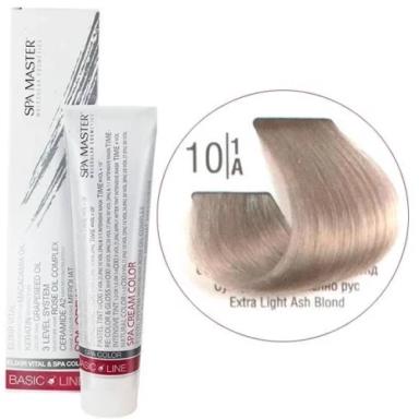 10/1A Надсвітлий попелястий блонд SPA Cream Color Професійний барвник для волосся