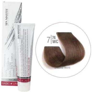 7/74WC Каштановий блонд SPA Cream Color Професійний барвник для волосся