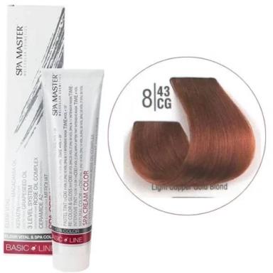 8/43CG Світлий рудий блонд SPA Cream Color Професійний барвник для волосся