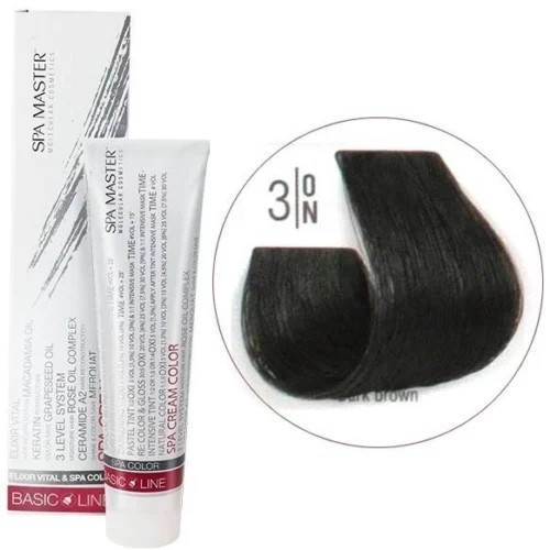 3/ON Темный шатен SPA Cream Color Профессиональный краситель для волос