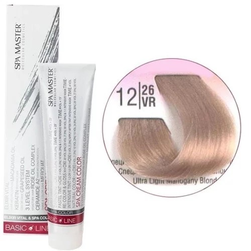 12/26VR Специальный светлый махагоновый блонд SPA Cream Color Профессиональный краситель для волос
