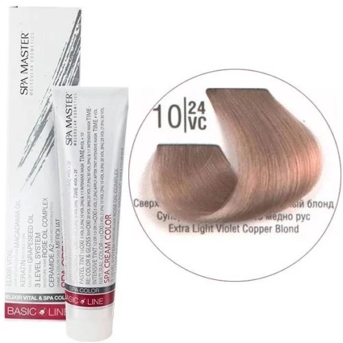 10/24VC Сверхсветлый перламутровый медный блонд SPA Cream Color Профессиональный краситель для волос