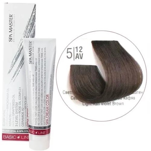 5/12AV Светлый холодный перламутровый шатен SPA Cream Color Профессиональный краситель для волос