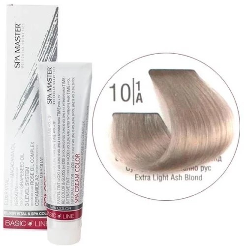10/1A Сверхсветлый пепельный блонд SPA Cream Color Профессиональный краситель для волос