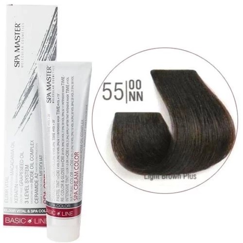 55/OONN Светлый шатен усиленный SPA Cream Color Профессиональный краситель для волос