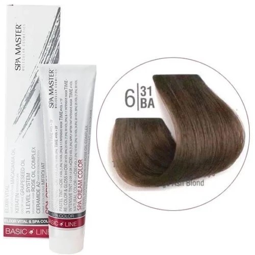 6/31BA Темный холодный бежевый блонд SPA Cream Color Профессиональный краситель для волос