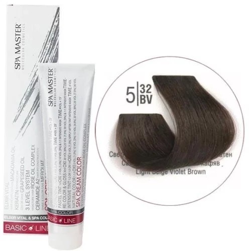 5/32BV Светлый бежевый перламутровый шатен SPA Cream Color Профессиональный краситель для волос
