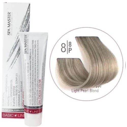 8/8P Светлый жемчужный блонд SPA Cream Color Профессиональный краситель для волос