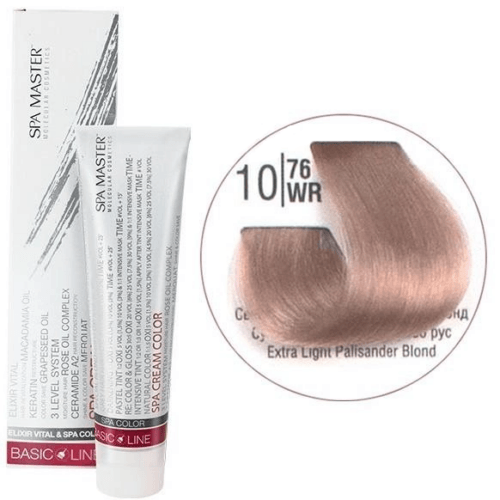 10/76WR Надсвітлий палісандровий блонд SPA Cream Color Професійний барвник для волосся