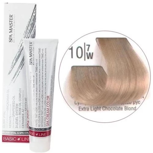 10/7W Надсвітлий коричневий блонд SPA Cream Color Професійний барвник для волосся