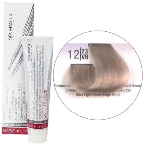 12/23VB Спеціальний світлий перламутровий бежевий блонд SPA Cream Color Професійний барвник для волосся