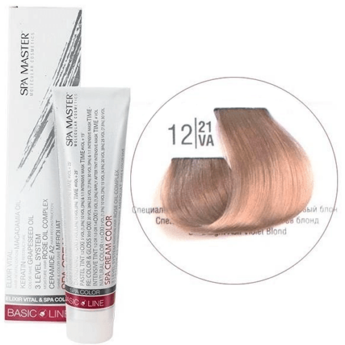 12/21VA Спеціальний світлий холодний перламутровий блонд SPA Cream Color Професійний барвник для волосся