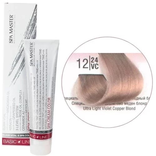 12/24VC Спеціальний світлий перламутровий мідний блонд SPA Cream Color Професійний барвник для волосся