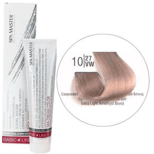 10/27VW Надсвітлий перламутровий коричневий блонд SPA Cream Color Професійний барвник для волосся