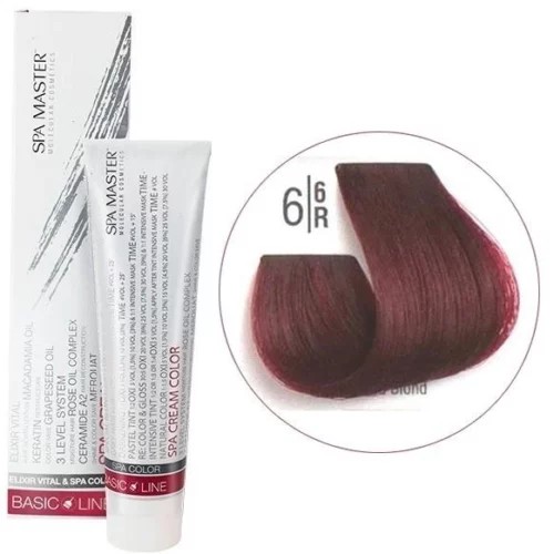 6/6R Темний червоний блонд SPA Cream Color Професійний барвник для волосся