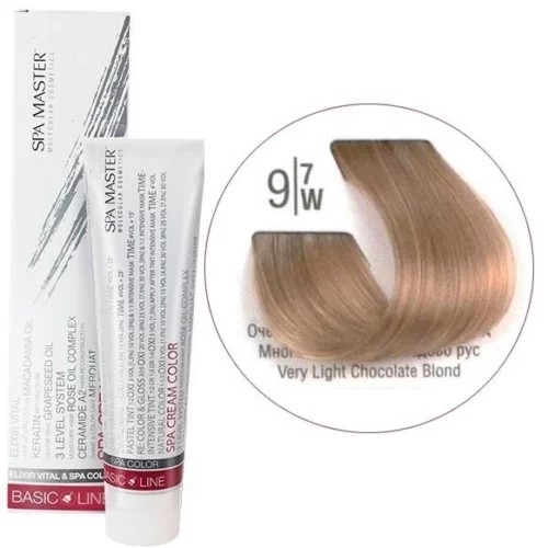 9/7W Дуже світлий коричневий блонд SPA Cream Color Професійний барвник для волосся
