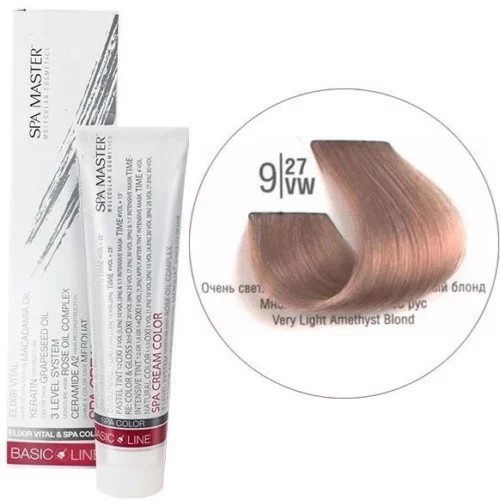 9/27VW Дуже світлий перламутровий коричневий блонд SPA Cream Color Професійний барвник для волосся