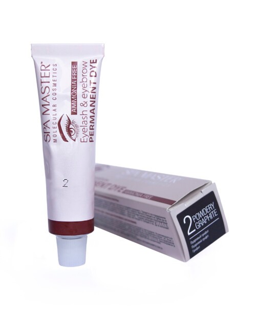 Профессиональный краситель для бровей и ресниц пудровый графит SM602
