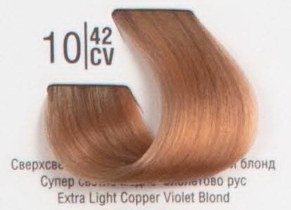 10/42CV Надсвітлий мідний перламутровий блонд SPA Cream Color Професійний барвник для волосся