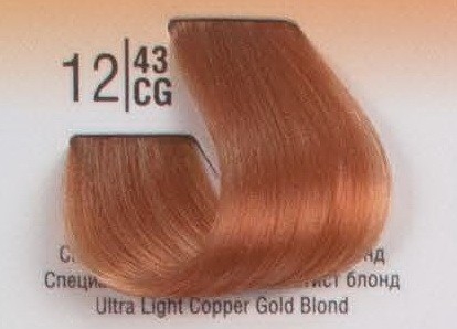 12/43CG Спеціальний світлий рудий блонд SPA Cream Color Професійний барвник для волосся
